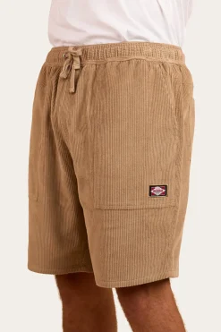 Hot Ringers Western Countryside Mens Corduroy Walk Short - Dark Sand