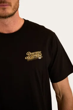 Ringers Western Cowboys Can Dance Mens Loose Fit T-Shirt - Black
