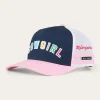New Ringers Western Cowgirl Kids Trucker Cap - Navy/Pastel Pink