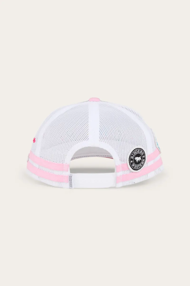 New Ringers Western Cowgirl Kids Trucker Cap - Navy/Pastel Pink