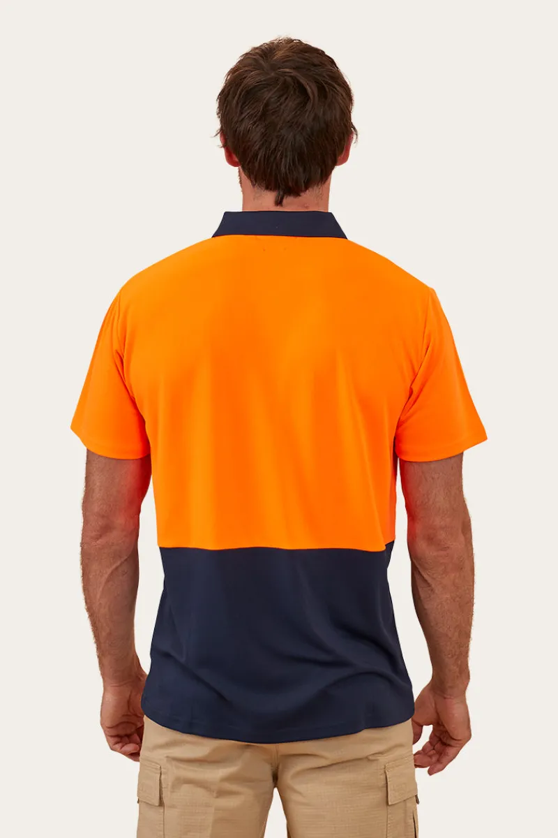 Sale Ringers Western Crossroad Mens Hi-Vis Polo - Neon Orange Red