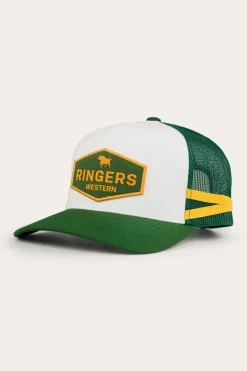 Hot Ringers Western Cunningham Kids Trucker Cap - Lake Green