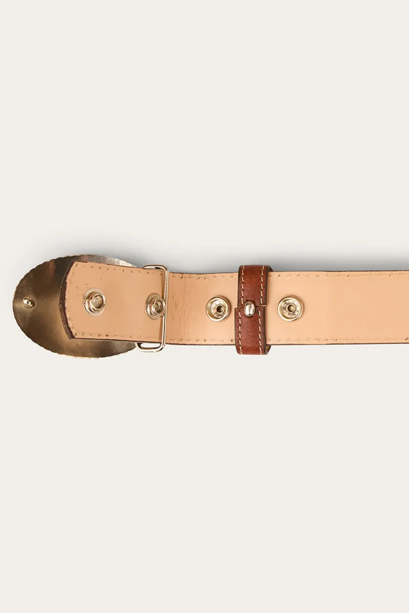 Hot Ringers Western Dallas Belt - Brown / Silver
