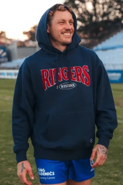 Clearance Ringers Western Daylesford Mens Australia Cotton Fleece - Navy / White