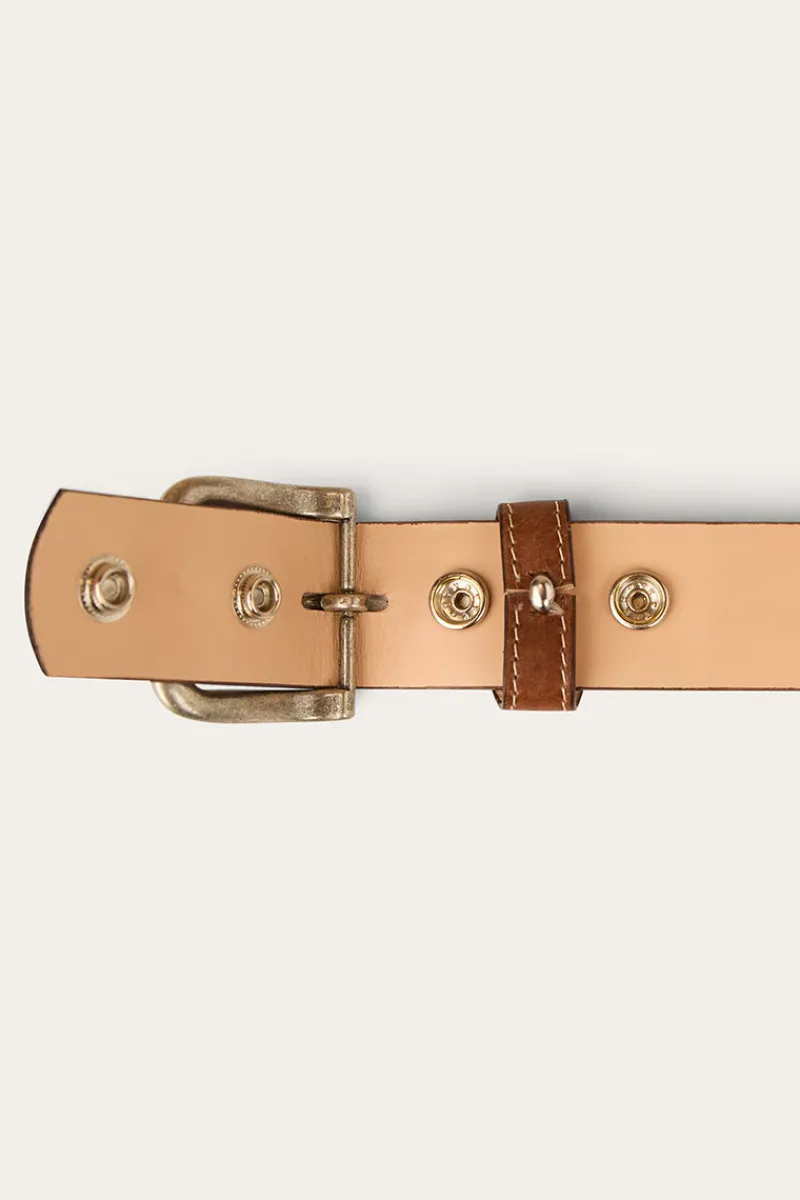 Ringers Western Diamond T Belt - Tan / Silver