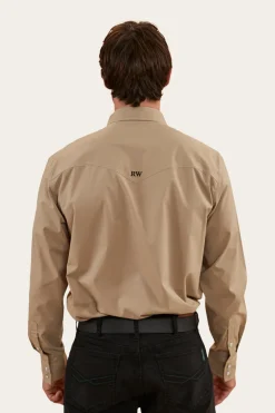 New Ringers Western Dillinger Mens Western Shirt - Desert Sand