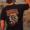 New Ringers Western Do No Harm Take No Bull Mens Loose Fit T-Shirt - Black