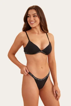 Online Ringers Western Elsie Womens Triangle Bralette - Black