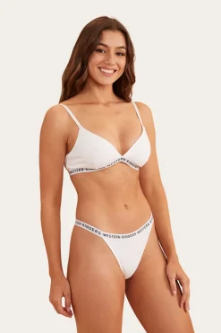 Discount Ringers Western Elsie Womens Triangle Bralette - White