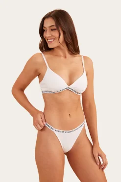Discount Ringers Western Elsie Womens Triangle Bralette - White