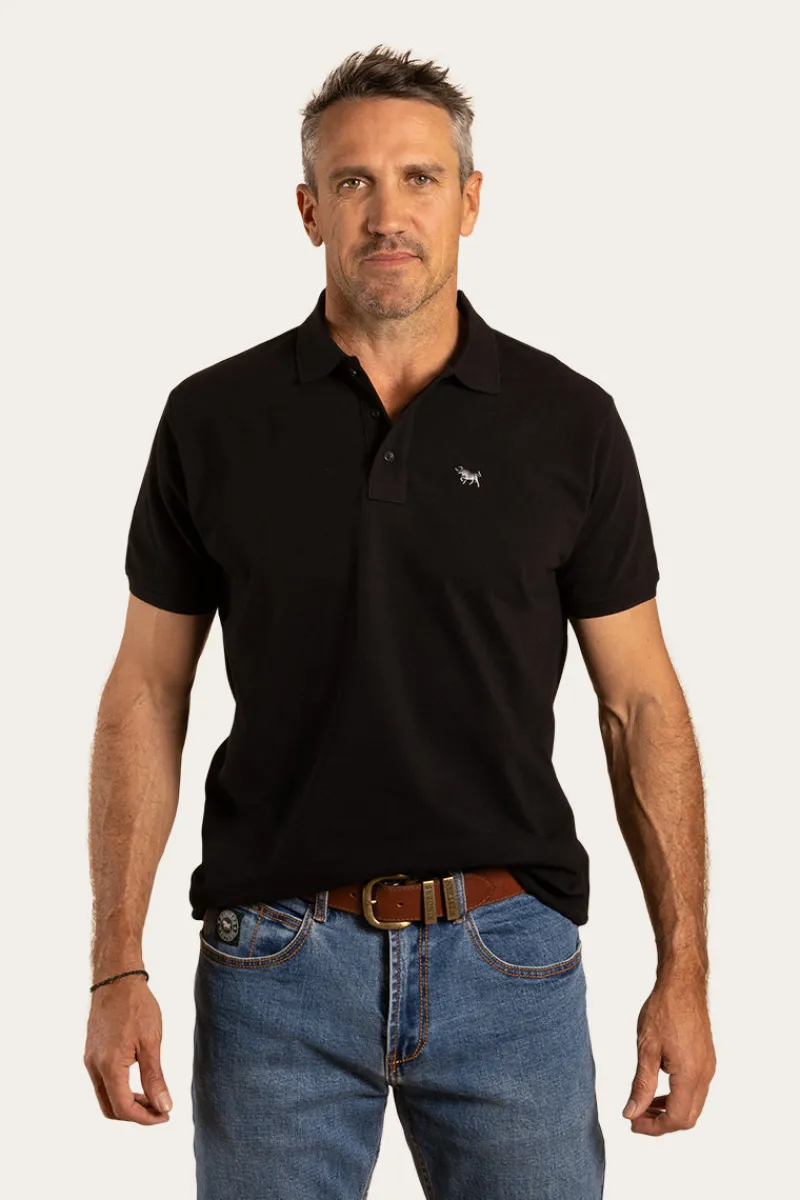 Sale Ringers Western Essential Mens Polo - Black