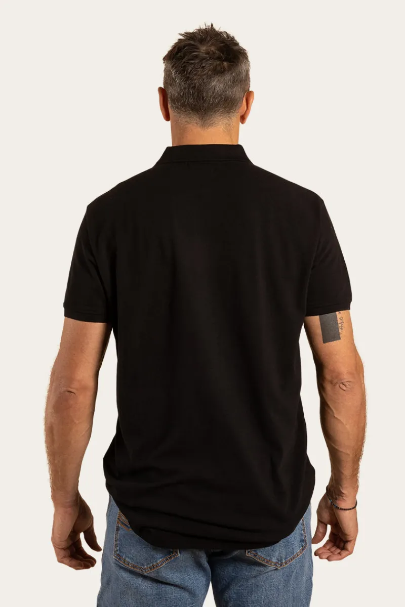Sale Ringers Western Essential Mens Polo - Black