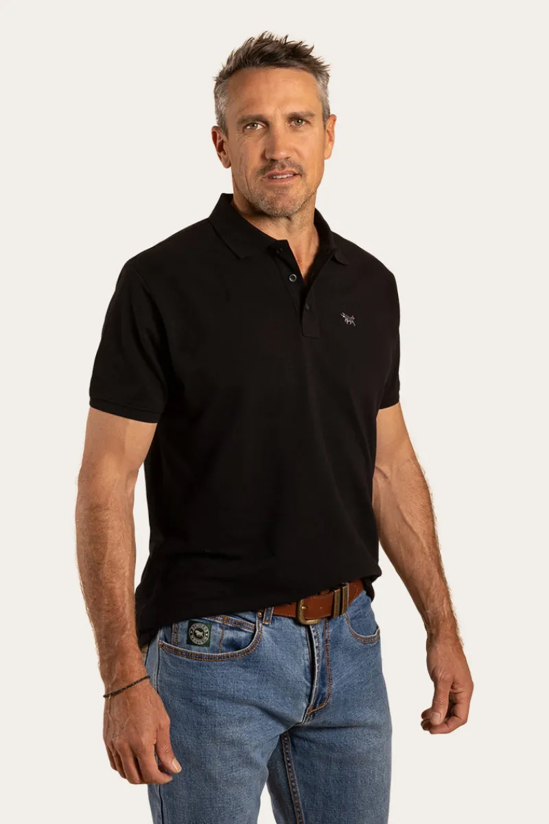 Sale Ringers Western Essential Mens Polo - Black