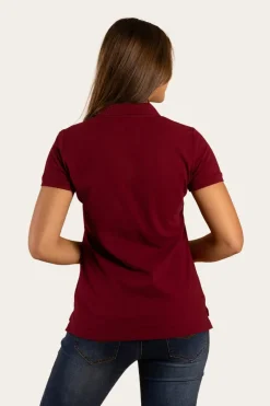 Ringers Western Essential Womens Polo - Burgundy