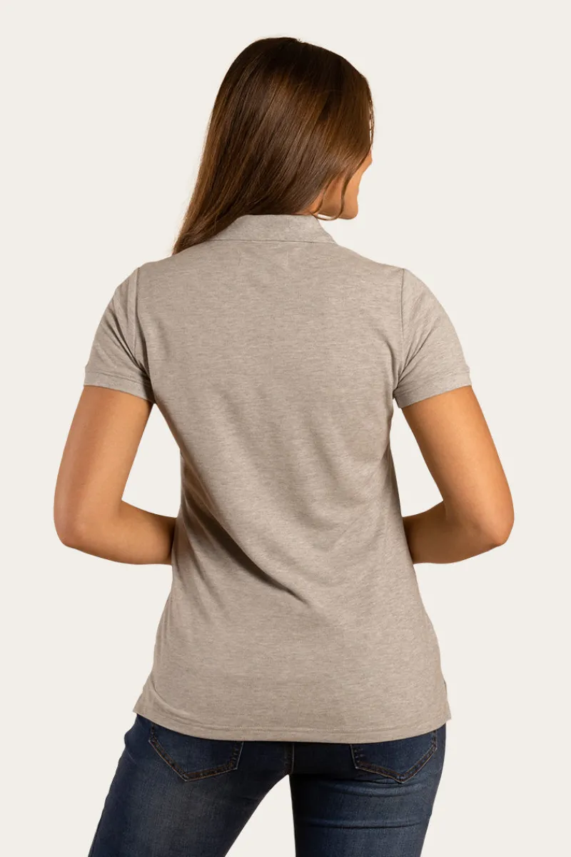 Ringers Western Essential Womens Polo - Grey Marle
