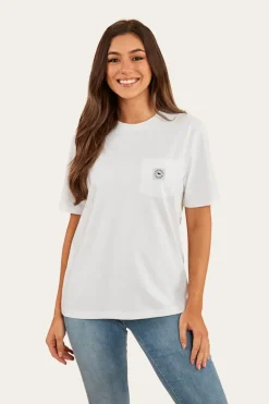 Hot Ringers Western Esther Womens Loose Fit T-Shirt - White