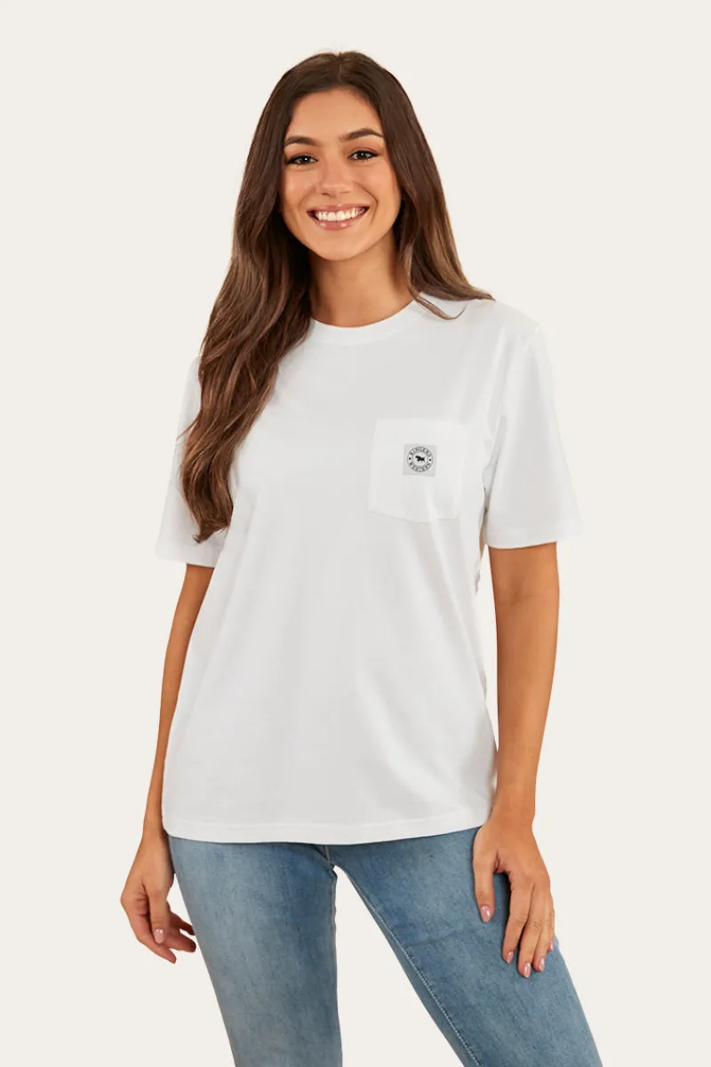 Hot Ringers Western Esther Womens Loose Fit T-Shirt - White