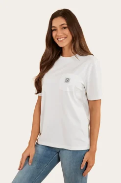 Hot Ringers Western Esther Womens Loose Fit T-Shirt - White