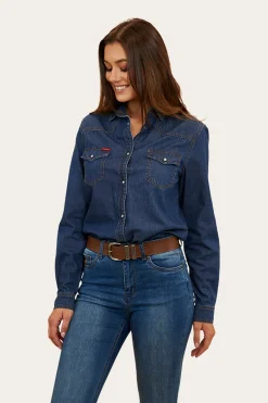 Ringers Western Everleigh Womens Denim Shirt - Classic Blue