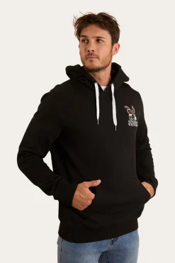 Clearance Ringers Western Eyrie Mens Pullover Hoodie - Black