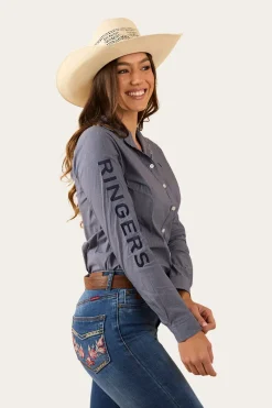 Outlet Ringers Western Faith Womens Dress Shirt - Navy