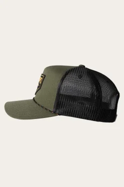 Hot Ringers Western Garage Trucker Cap - Khaki