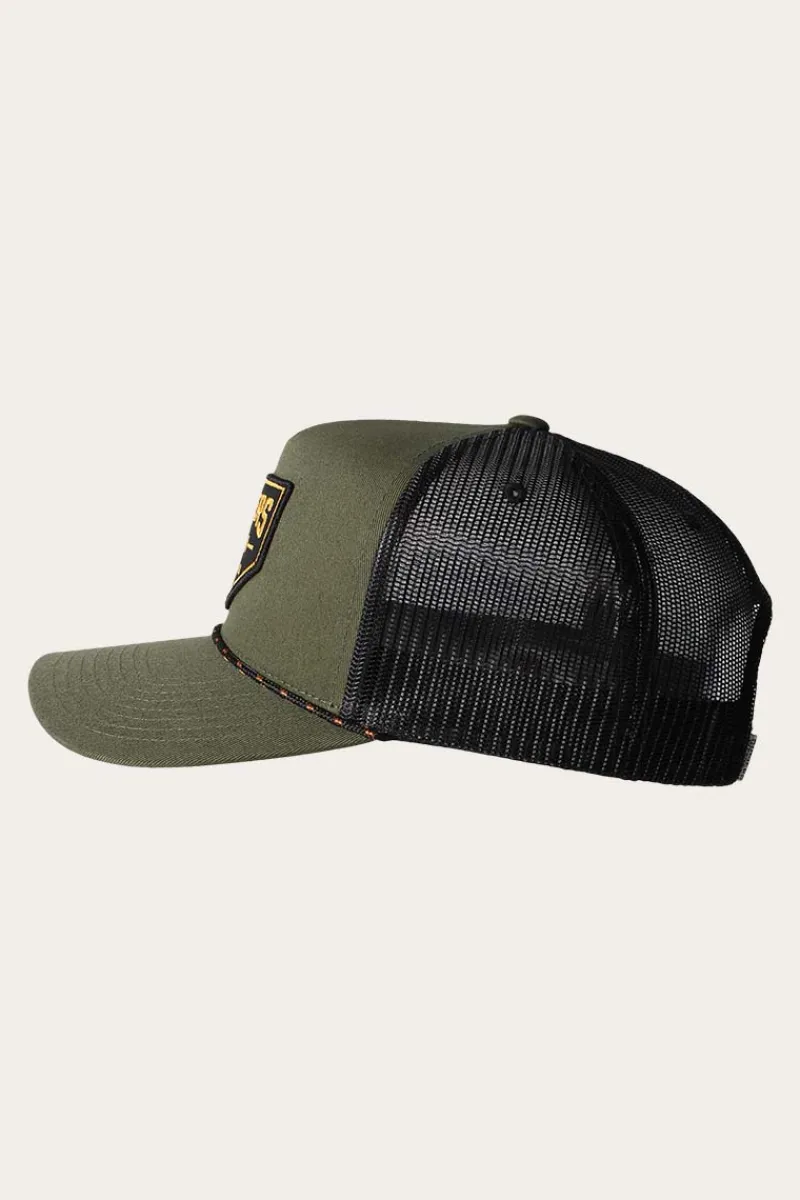 Hot Ringers Western Garage Trucker Cap - Khaki