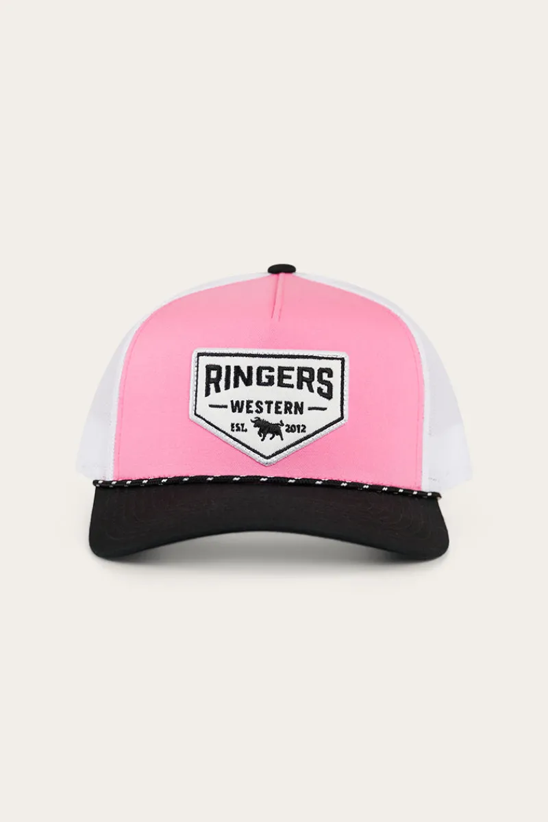 Outlet Ringers Western Garage Trucker Cap - Melon/Black