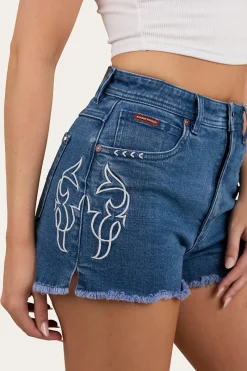 Outlet Ringers Western Gracie Womens Denim Short - True Blue