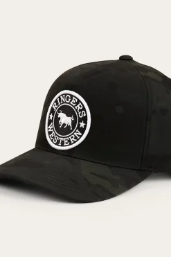 Ringers Western Grover Tech Baseball Cap - Black / Camo