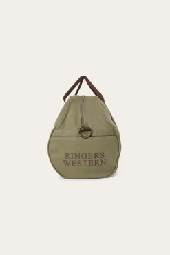 Sale Ringers Western Gundagai Duffle Bag - Khaki with Deep Brown Print