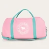 Clearance Ringers Western Gundagai Duffle Bag - Pink and Mint with White Logo