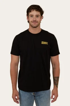 Discount Ringers Western Half Cut Mens Loose Fit T-Shirt - Black