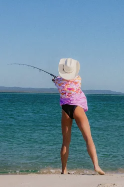 Sale Ringers Western Halls Creek Unisex Fishing Jersey - Pink Camo
