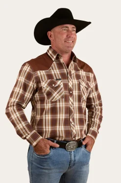 Online Ringers Western Hamersley Mens Western Shirt - Chocolate