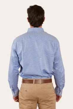 Sale Ringers Western Heritage Mens Check Dress Shirt - Blue