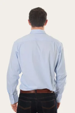 Clearance Ringers Western Heritage Mens Plain Dress Shirt - Chambray Blue