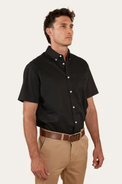 Discount Ringers Western Heritage Mens Short Sleeve Dress Shirt - Black