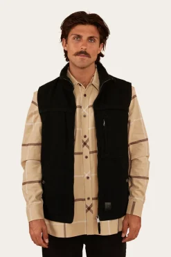 New Ringers Western High Country Mens Vest - Black