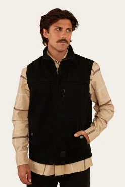 New Ringers Western High Country Mens Vest - Black