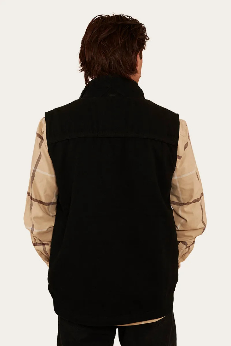 New Ringers Western High Country Mens Vest - Black