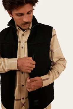 New Ringers Western High Country Mens Vest - Black