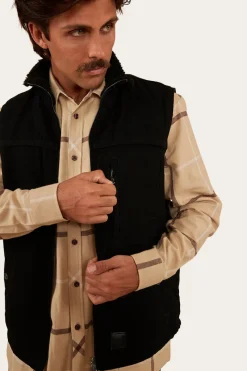 New Ringers Western High Country Mens Vest - Black