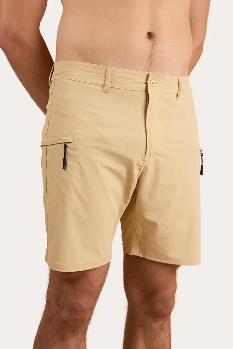 Sale Ringers Western Hillston Mens Hybrid Short - Dark Sand