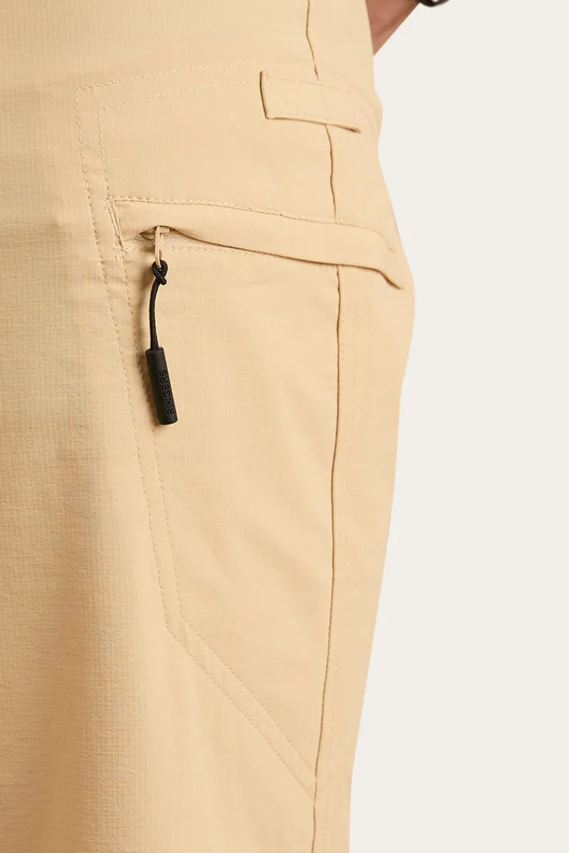 Sale Ringers Western Hillston Mens Hybrid Short - Dark Sand