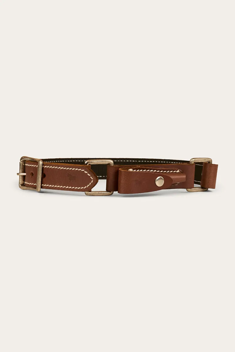 Online Ringers Western Hobble Belt - Brown / Silver