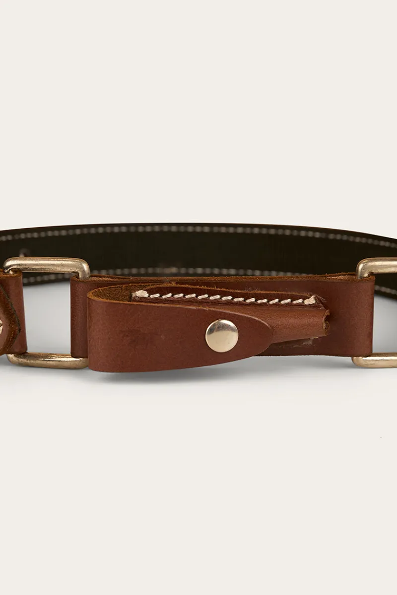 Online Ringers Western Hobble Belt - Brown / Silver