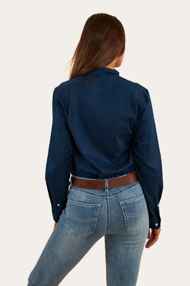 Outlet Ringers Western Homestead Womens Dress Shirt - Navy