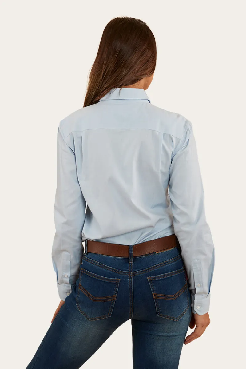 Outlet Ringers Western Homestead Womens Dress Shirt - Blue Chambray