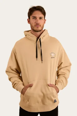 Clearance Ringers Western Hometown Mens Pullover Hoodie - Dark Sand
